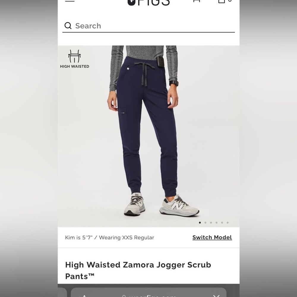 Figs Navy Zamora jogger scrub bottoms